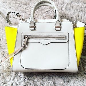 Rebecca Minkoff Gray/Neon Yellow 'Mini Avery' Bag